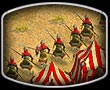 Огромная битва в эпоху Пороха, Rise of Nations может создать до 200 юнитов;  Пехотинец, однако, отображается как 3 отдельных юнита